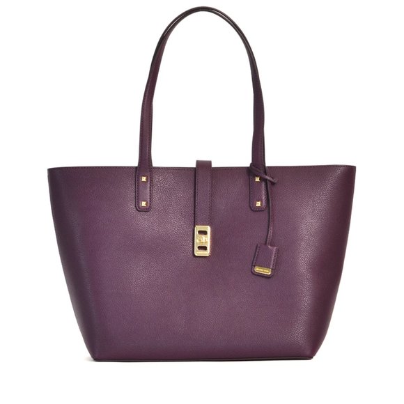 Michael Kors Karson Large Carryall Leather Tote Damson - Picture 1 of 6